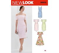 New Look Sewing Pattern Misses' Dresses, Paper, White, Various, UN6615A