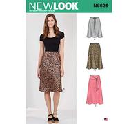 New Look Sewing Pattern N6623 Misses' Skirt in Three Lengths, Paper, White, VARIOUS