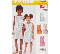 New Look Sewing Pattern N6630 Children's and Girls' Dresses, White