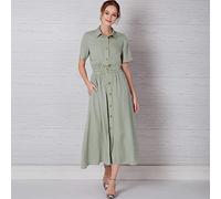 New Look Sewing Pattern N6651 Misses' Button Front Dress with Elastic Waist, Paper, Various, A (10-12-14-16-18-20-22), UN6651A