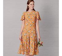 New Look Sewing Pattern N6652 Misses' Fit & Flared Dress with Length & Sleeve Variations, UN6652A