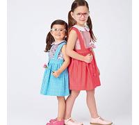 New Look Sewing Pattern N6664 Toddlers' & Children's Skirts with Shoulder Straps & Peter Pan Blouse