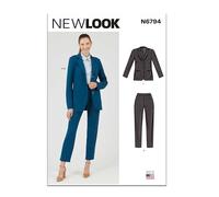 NEW LOOK Sewing Pattern UN6794A Misses' Jacket and Trousers A (8-10-12-14-16-18-20)