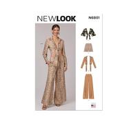 New Look Sewing Pattern UN6801A Misses' Tops, Shorts and Trousers 6-8-10-12-14-16