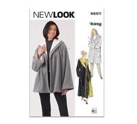 New Look Sewing Pattern UN6811A Misses' Coat in Two Lengths and Jacket A (XS-S-M-L-XL)