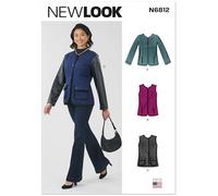 New Look Sewing Pattern UN6812A Misses' Jacket and Vest A (10-12-14-16-18-20-22)