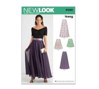 New Look UN6580ANew Look Pattern 6580 Misses' Circle SkirtA (8-10-12-14-16-18-20), Paper, White