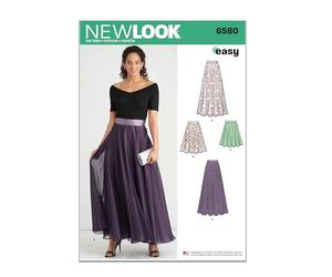 New Look UN6580ANew Look Pattern 6580 Misses' Circle SkirtA (8-10-12-14-16-18-20), Paper, White