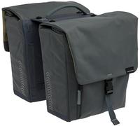 New Looxs Tulum Double 32 L - Double Bag - MIK Pannier Rack Bag - Built-in MIK Adapter - Recycled Polyester - Suitable for E-Bikes - Double Bicycle Bag - Grey Green