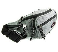 New Lorenz Canvas Multi Pocket Bum Bag (Grey)