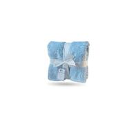 New Luxury Boy Super Soft Fleece Baby Blanket Embossed for Car Seat Cot Pram Blue