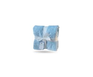New Luxury Boy Super Soft Fleece Baby Blanket Embossed for Car Seat Cot Pram Blue