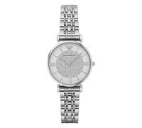 New Luxury Elegant Emporio Armani AR1925 Gianni T-Bar Silver Womens Wrist Watch