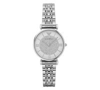 New Luxury Elegant Emporio Armani AR1925 Gianni T-Bar Silver Womens Wrist Watch