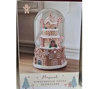 New Magical Gingerbread House Snowglobe -(BROWN)- Designed With Intricate Details And A Charming Layered Structur-Make It A Perfect Centrepiece For Christmas -B01