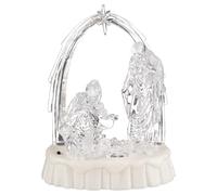 New Magical Light Up Musical Nativity Scene - (Silver) - Decorate Your Home This Christmas Using This - Dimensions: 14 X 7.5 X 18cm- B01.