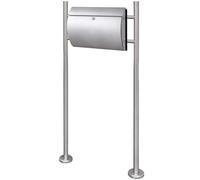 New Mailbox on Stand Stainless Steel Heavy Duty Letterbox with Newspaper Holder