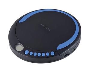 New Majestic dm-1550 Portable CD Player Black, Blue - CD DRIVE (MP3, WMA, LCD, Rotary, 3.5 mm, Battery, 220 - 230)