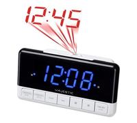 New Majestic SVE-337P Digital Alarm Clock Black, White