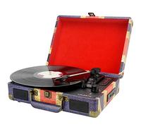 New Majestic TT-43 BT/USB/SD/AX Turntable with Belt Drive, Blue, Red, White, 33, 45, 78 RPM, Digital, Ceramic Stereo, SD