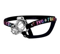 New Male Cock Cage Chastity Device Stainless PA Chastity Cage Set Double Ring Design Penis Ring for Prevent Erection Metal Hollow Chastity Cage BDSM Bondage Sex Toys for Man Penis Exercise