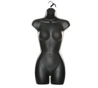 NEW MALE/FEMALE/KIDS HANGING BODY MANNEQUIN FORM TORSO DISPLAY BUST (Black Matt, Female Full Body 81cm)