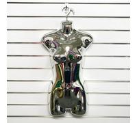 NEW MALE/FEMALE/KIDS HANGING BODY MANNEQUIN FORM TORSO DISPLAY BUST (Chrome Glossy, Female Full Body 81cm)