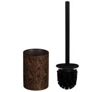 New Marble Effect Toilet Brush, Includes Holder for Tidy Storage, Easy to Use and Clean, A Simple Way to Freshen Up Your Bathroom Essentials, Keeping Things Practical - Brown