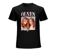 New Mary Kate and Ashley T-Shirt Customized T Shirts Tee Shirt Custom T Shirts Kawaii Clothes Designer T Shirt Men Black L