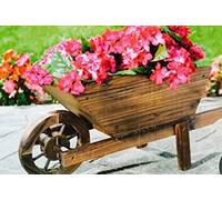 New Mason & Jones Burntwood Style Garden Wheelbarrow Flower Planter