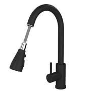 New Matt Black Single Lever Kitchen Mixer Tap with Pull Out Spray, Designed to Elevate the Look of Any Kitchen, Adding A Refined Touch of Sophistication to Your Space - OG33