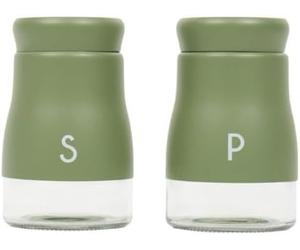 New Matt Salt and Pepper Shaker Set with A Glass Bottom and A Durable Steel Lid for Added Convenience, Elevate Your Dining Experience, Adds a Touch of Elegance to Your Table Setting - Matt Green