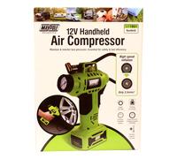 NEW Maypole 12v Rechargeable Battery Handheld Air Compressor With LED Light