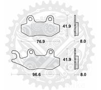 New MCB582 TRW Brake Pads Fits Derbi DXR 250 TD 2005