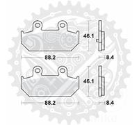 New MCB751SRM TRW Brake Pads Sintered SRM For Suzuki AN 650 Burgman 2002-2019