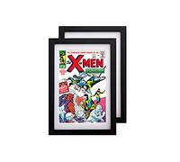 New MDF Comic Book Frame (Black Frame, White Mat) 2 Pack