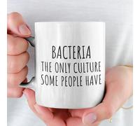 New Med School Novelty Ceramic Coffee Mug Bacteria Only Culture Some People Have Microbiogist Gift Novelty Ceramic Coffee Mug Microbiology Germaphobe Mug Science Mug Biology (11Oz)
