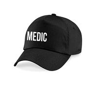 New Medic Letter Printed Baseball Cap, Medical Rescue Officer Emergency Baseball Cap Cool Summer Gift(Black)