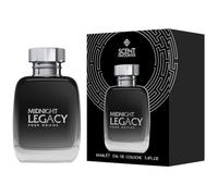 New Men’s Eau de Cologne Spray 100ml - Fresh Citrus & Woody Midnight Fragrance with Red Apple, Dried Fruits, Oakmoss, Tonka Bean & Sandalwood A-62