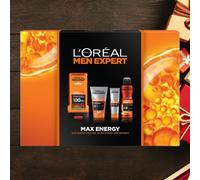 New Men’s Max Energy Grooming Gift Set - Shower Gel, Face Scrub, Moisturiser & Anti-Perspirant for Fresh, Revitalised Skin and All-Day Confidence gift for any occasion-G14