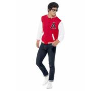NEW Men's 50's College Jock Letterman Jacket Smiffy's Fancy Dress Costume