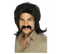 Smiffys Mens 70s Retro Wig (One Size) (Black)
