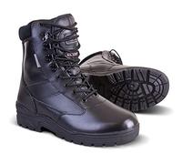 New Mens Army Military Combat Full All Leather Army Patrol Work Hiking Cadet Boot Black (UK 11)