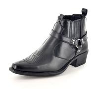 New Mens Black Western Boots UK 7