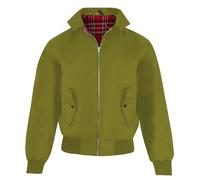 New Mens Bomber Jacket Tartan Lining 1970's Scooter Mod Vintage Retro Zipper Full Zip Top Coat (UK, Alpha, 4XL, Regular, Regular, Beige)