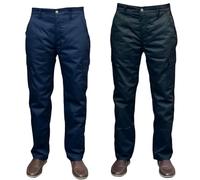 New Mens Cargo Combat Work Trousers, Multi Pockets Pant Black or Navy Cotton Blend Size 30" to 40" UK Seller (UK, Waist, 40, Regular, Regular, Black)