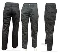 New Mens Cargo Combat Work Trousers with Multi Pockets Chino Pant Black Size 30" to 40" Machine Washable UK Seller (UK, Waist & Inseam, 34, 31, Black)
