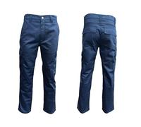 New Mens Cargo Combat Work Trousers with Multi Pockets Chino Pant Navy Size 30" to 40" Machine Washable UK Seller (UK, Waist & Inseam, 34, 31, Navy)