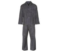 New Men's 'Champion Diamond' Winceyette Brushed Cotton Pyjama Set Lounge Wear UK (UK, Alpha, XXL, Regular, Regular, Blue)