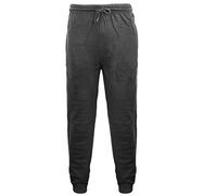 New Mens Elasticated Hem Fleece Jogging Bottoms Super Soft Warm Cosy Plain Jog Pants Joggers With Zip Pockets Fleece Gym Sports Casual Trousers (as8, alpha, xx_l, regular, regular, Charcoal, XX-Large)